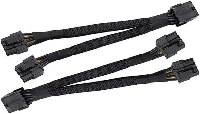 Alt view image 5 of 6 - 1PC PCI-E 8-pin To Dual 6+2-pin (6-pin/8-pin) Power Splitter Cable Graphics Card PCIE PCI Express 8Pin To Dual 8Pin Power Cable