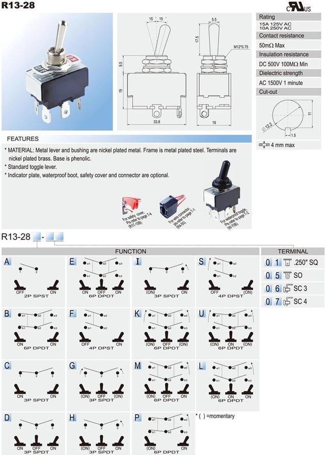 auto switch reset R13 28KBT double toggle switch Newegg.ca