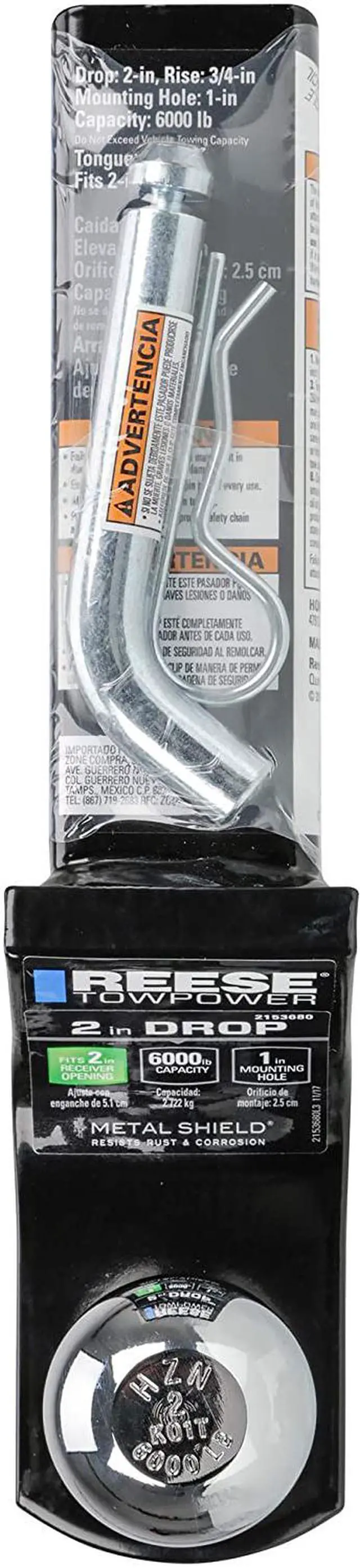 Alt view image 6 of 7 - Reese Ball Mount Kit,  Class III,  6000 lb. Black  21536