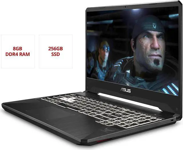 Alt view image 10 of 15 - Asus TUF FX505DT Gaming Laptop, 15.6” 120Hz Full HD, AMD Ryzen 5 R5-3550H Processor, GeForce GTX 1650 Graphics, 8GB DDR4, 256GB PCIe SSD, Gigabit Wi-Fi 5, Windows 10 Home, FX505DT-AH51, RGB Keyboard