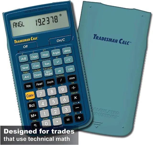 Alt view image 3 of 13 - Tradesman Calculator,Portable,LCD CALCULATED INDUSTRIES 4400