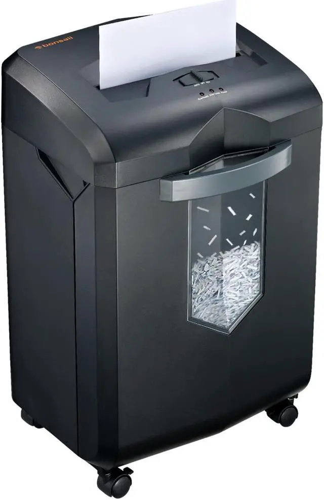 Alt view image 14 of 20 - Bonsaii EverShred C149-C 18-Sheet Cross-cut Paper/CD/Credit Card Shredder, 60 Mintues Running Time, Overload and Thermal Protection, Draw-out 6 Gallon Wastebasket Capacity, with 4 Casters