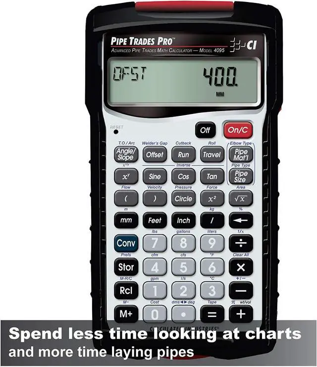 Alt view image 8 of 12 - Construction Calculator,PipeTrades CALCULATED INDUSTRIES 4095