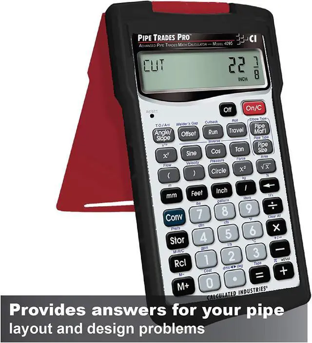 Alt view image 7 of 12 - Construction Calculator,PipeTrades CALCULATED INDUSTRIES 4095