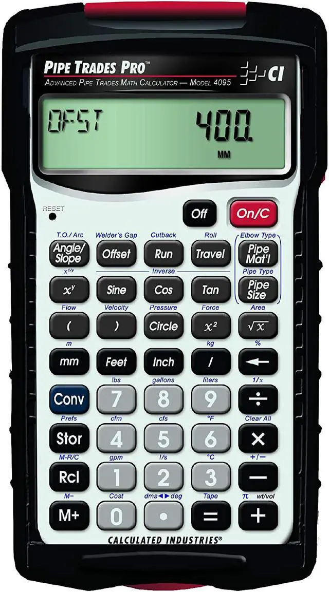 Alt view image 6 of 12 - Construction Calculator,PipeTrades CALCULATED INDUSTRIES 4095