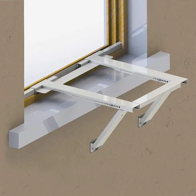 Alt view image 10 of 13 - Ivation Window Air Conditioner Mounting Support Bracket – Easy To Install Universal AC Mount, No Tools Required – Heavy Duty Steel Construction Holds Up To 200 lbs – Fits Single Or Double Hung Windows