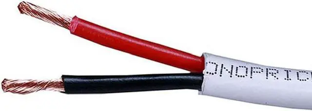 Main image of Monoprice - 102819 Access Series 14 Gauge AWG CL2 Rated 2 Conductor Speaker Wire/ Cable - 50ft Fire Safety In Wall Rated Jacketed In White PVC material 99.9% Oxygen-Free Pure Bare Copper