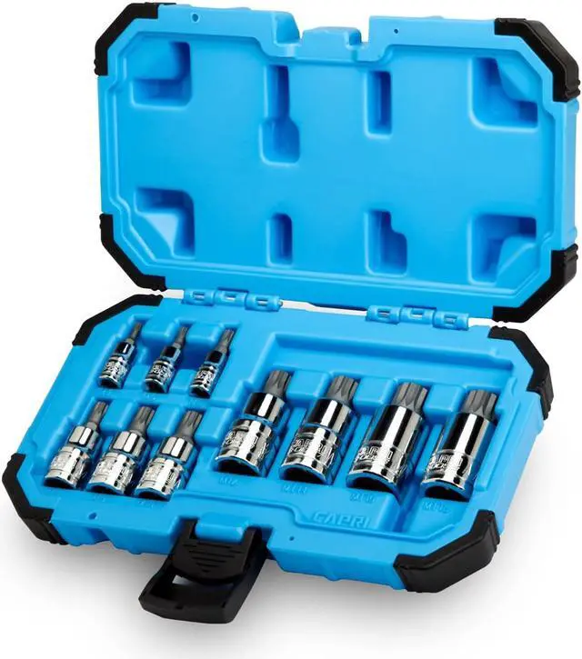 Alt view image 7 of 13 - Capri Tools XZN Triple Square Spline Bit Socket Set, Metric, 10-Piece