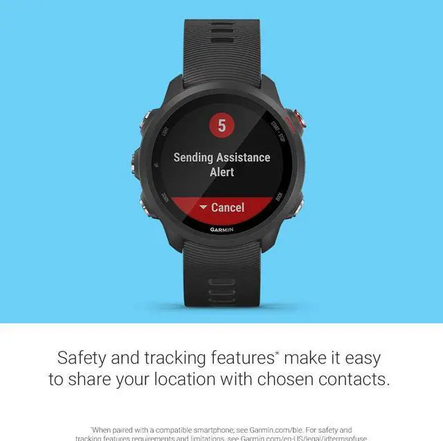 Alt view image 14 of 20 - Garmin Forerunner 245 Music Black Forerunner 245 Music GPS Running Smartwatch