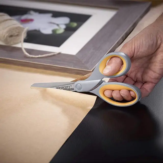 Alt view image 15 of 19 - Westcott Titanium Bonded Scissors 8" Straight 2/Pack 13901