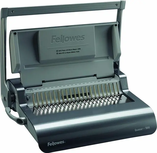 Alt view image 11 of 15 - 5227201 Fellowes Quasar+ 500 Manual Comb Binding Machine