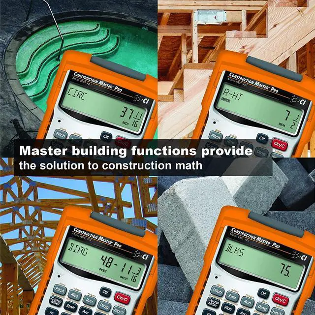 Alt view image 11 of 20 - CALCULATED INDUSTRIES 4065 Construction Calculator,Pro,5 5/8x3 In
