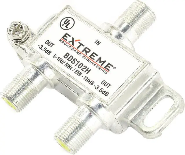 Alt view image 3 of 10 - Extreme/Amphenol 2-Way Digital 1Ghz High Performance Coax Cable Splitter BDS102H