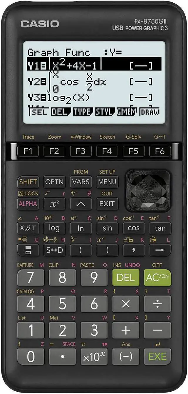 Alt view image 3 of 16 - Casio FX-9750GIII Graphing Calculator Black