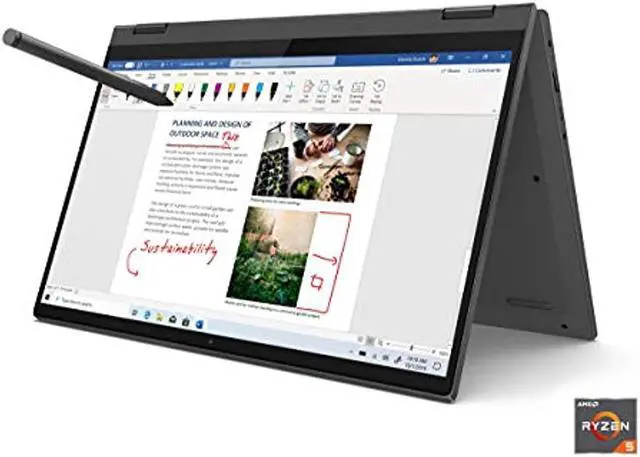 Alt view image 8 of 15 - Lenovo Flex 5 14" 2-in-1 Laptop, 14.0" FHD (1920 x 1080) Touch Display, AMD Ryzen 5 4500U Processor, 16GB DDR4 OnBoard RAM, 256GB SSD, AMD Radeon Graphics, Windows 10, 81X20005US, Grey Notebook