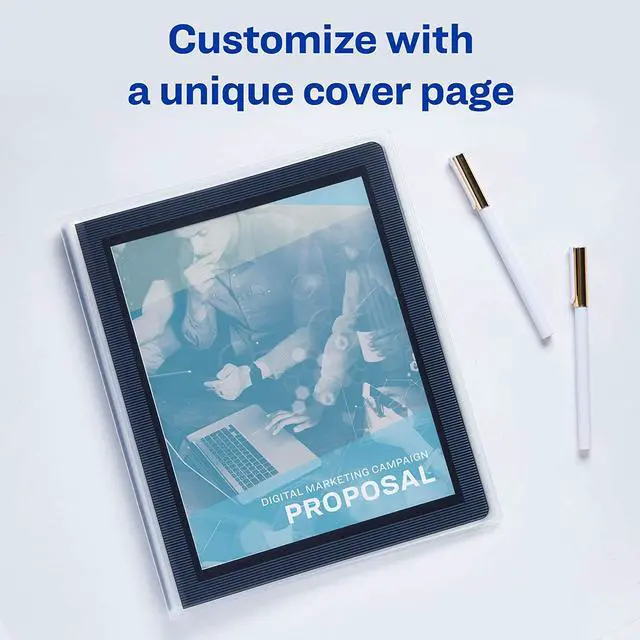 Alt view image 5 of 11 - Avery Presentation Books 24 Pages 8-1/2"x11" Black Framed Cover 47690