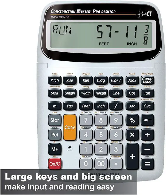 Alt view image 7 of 19 - Calculated Industries Construction Master 44080 11-digit Construction