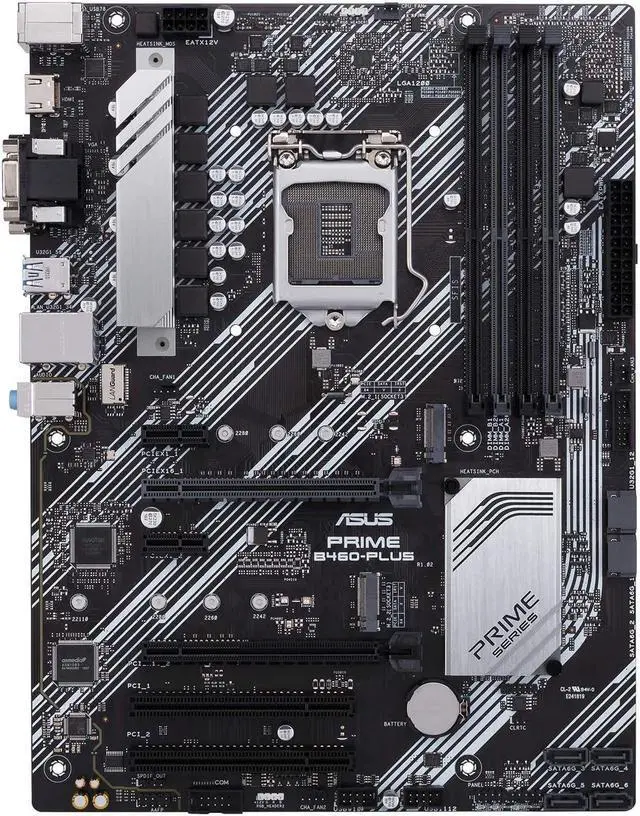 Main image of ASUS PRIME B460-PLUS Intel B460 1200 LGA ATX M.2 Desktop Motherboard B