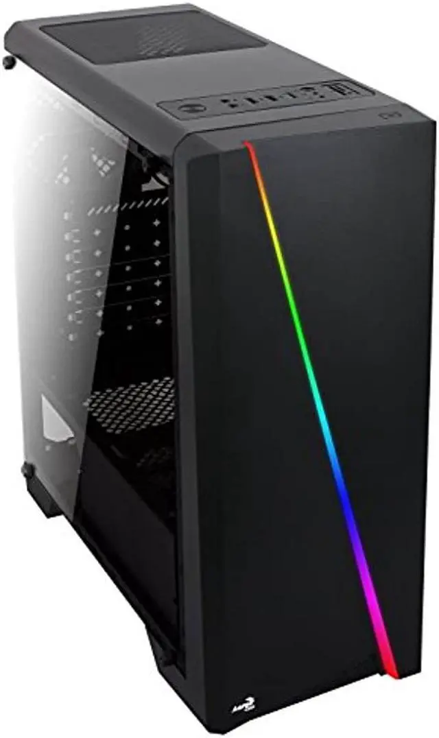 Alt view image 2 of 13 - AeroCool Cylon RGB Mid Tower with Acrylic Side Window, Black