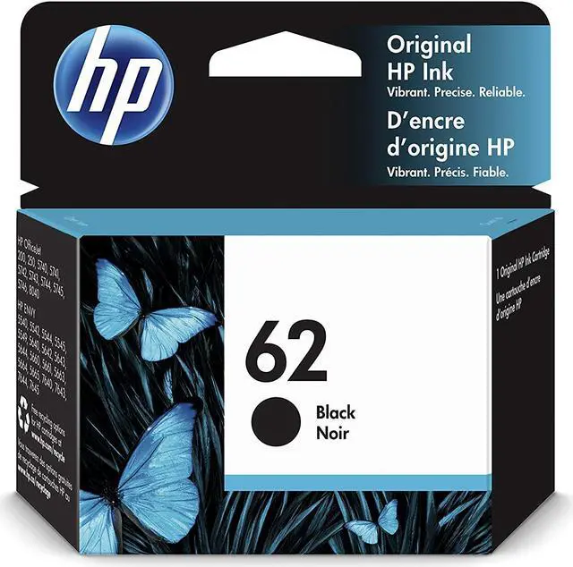 Alt view image 2 of 8 - Hewlett Packard C2P04AN Genuine OEM HP62 Black Ink Toner Cartridge