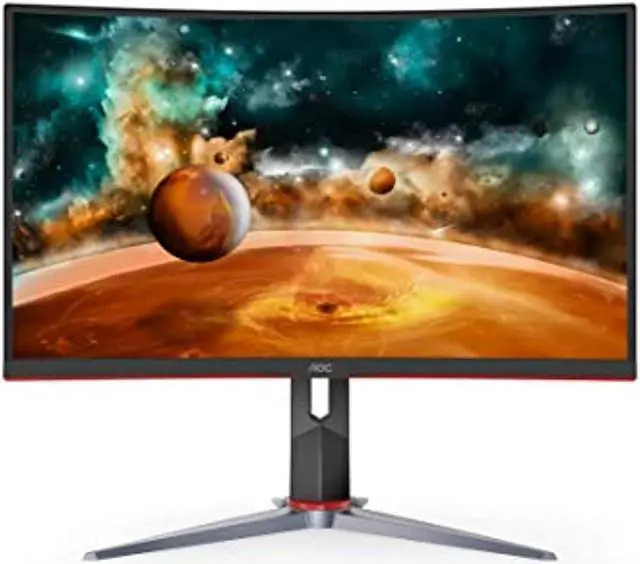 Alt view image 5 of 13 - AOC CQ27G2 27" Super Curved Frameless Gaming Monitor QHD 2K, 1500R Curved VA, 1ms, 144Hz, FreeSync, Height Adjustable