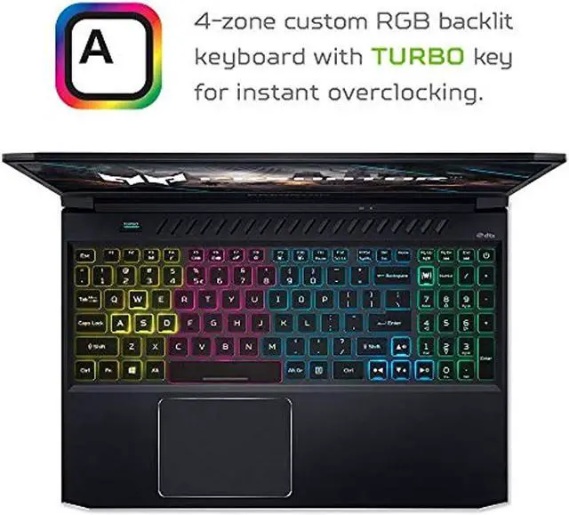 Alt view image 13 of 20 - Acer Predator Helios 300 Gaming Laptop, Intel i7-10750H, NVIDIA GeForce RTX 2060 6GB, 15.6" Full HD 144Hz 3ms IPS Display, 16GB Dual-Channel DDR4, 512GB NVMe SSD, WiFi 6, RGB Keyboard, PH315-53-72XD
