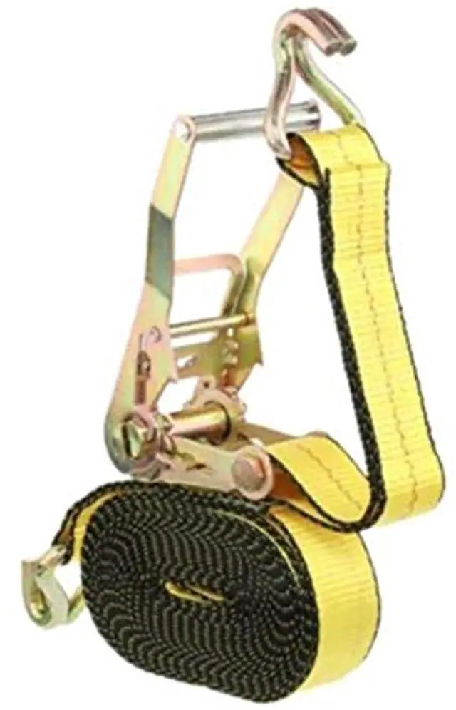 Alt view image 3 of 16 - Everest Premium Ratchet Tie Down – 1 PK – 2 IN – 27 FT – 3333 LBS Working Load – 10000 LBS Break Strength – Double J Hook – Cargo Straps Perfect for Moving Appliances, Lawn Equipment and