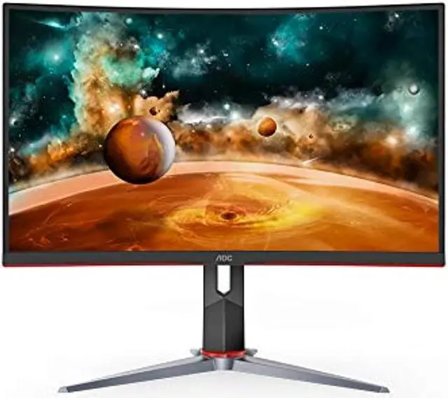 Alt view image 4 of 13 - AOC CQ27G2 27" Super Curved Frameless Gaming Monitor QHD 2K, 1500R Curved VA, 1ms, 144Hz, FreeSync, Height Adjustable