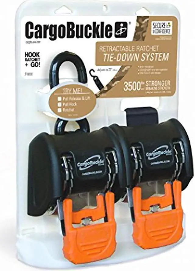 Alt view image 4 of 9 - CargoBuckle G3 Retractable Ratchet Tie-Down - 2" x 72" - Pair [F18800]