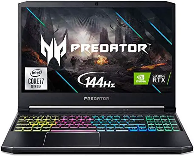 Alt view image 7 of 20 - Acer Predator Helios 300 Gaming Laptop, Intel i7-10750H, NVIDIA GeForce RTX 2060 6GB, 15.6" Full HD 144Hz 3ms IPS Display, 16GB Dual-Channel DDR4, 512GB NVMe SSD, WiFi 6, RGB Keyboard, PH315-53-72XD