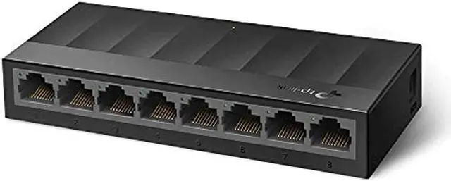 Alt view image 13 of 20 - TP-Link Litewave 8 Port Gigabit Ethernet Switch | Desktop Ethernet Splitter | Plastic Case | Unshielded Network Switch | Plug & Play | Fanless Quiet | Unmanaged (LS1008G)
