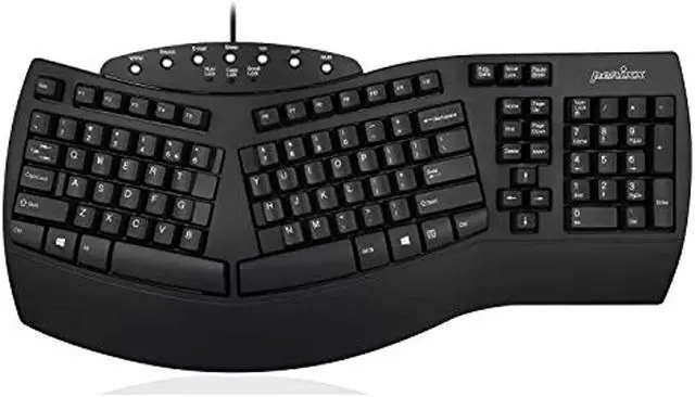 Alt view image 8 of 14 - Perixx PERIBOARD-512 Ergonomic Split Keyboard - Natural Ergonomic Design - Black - Bulky Size 19.09"x9.29"x1.73"