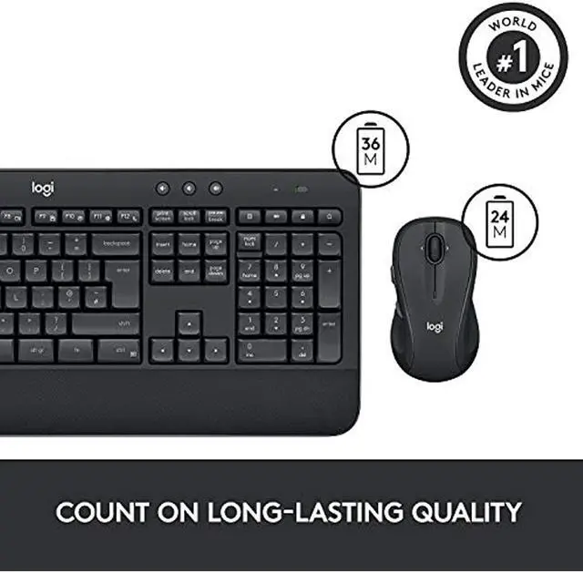Alt view image 9 of 16 - Logitech MK545 Advanced Wireless Keyboard and Mouse Combo 920-008695