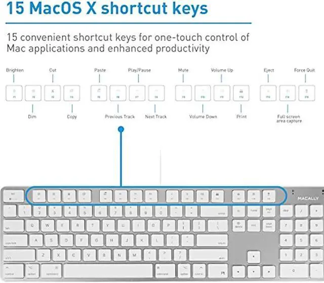 Alt view image 14 of 19 - Macally SLIMKEYPROA Ultra-Slim USB Wired Space Keyboard - Gray