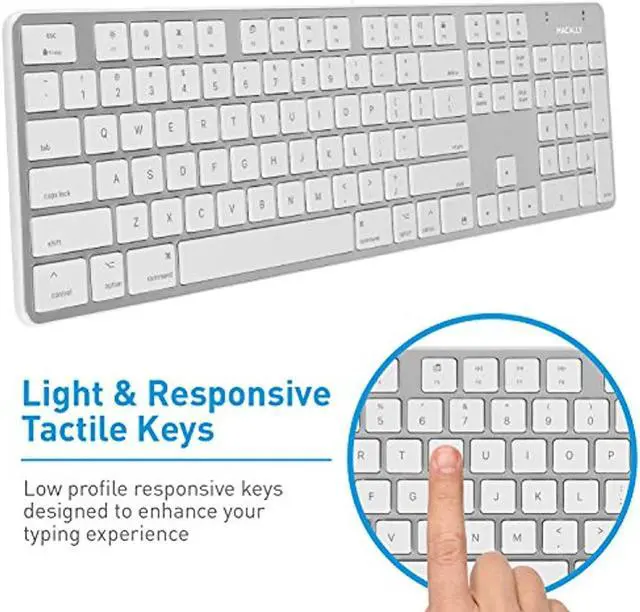 Alt view image 13 of 19 - Macally SLIMKEYPROA Ultra-Slim USB Wired Space Keyboard - Gray