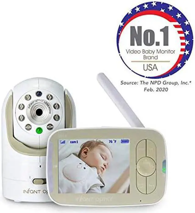 Alt view image 19 of 20 - Infant Optics DXR-8 Pan/Tilt/Zoom 3.5" Video Baby Monitor With Interchangeable Optical Lens