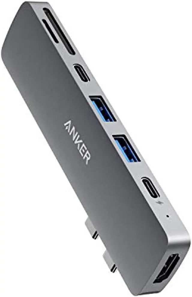 Alt view image 8 of 17 - Anker USB C Hub for MacBook, PowerExpand Direct 7-in-2 USB C Adapter, with Thunderbolt 3 USB C Port (100W Power Delivery), 4K HDMI Port, USB C and USB A 3.0 Data Ports, SD and microSD Card Reader