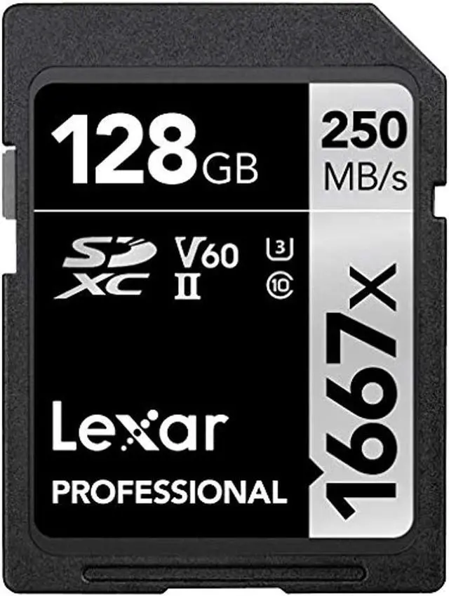 Alt view image 5 of 20 - Lexar Professional 1667x 128GB SDXC UHS-II/U3 Memory Card #LSD128CBNA1667