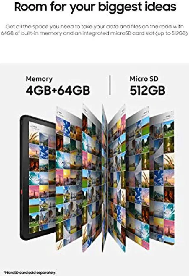 Alt view image 13 of 20 - Samsung Galaxy Tab Active Pro SM-T547 10.1" Tablet 64GB Android 9.0 Pie 4G Black