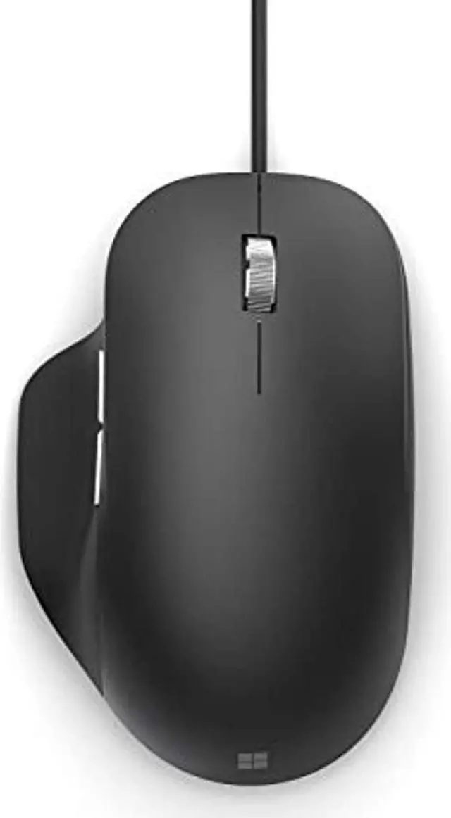 Alt view image 8 of 20 - Microsoft Ergonomic Desktop - Black - Wired, Comfortable, Ergonomic Keyboard and Mouse Combo, with Cushioned Wrist and Palm Support. Split Keyboard. Dedicated Office Key.