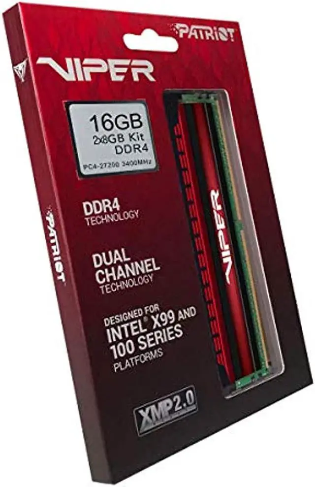 Alt view image 13 of 20 - Patriot Viper 4 32GB (2 x 16GB) DDR4 3200 (PC4 25600) Desktop Memory Model PV432G320C6K