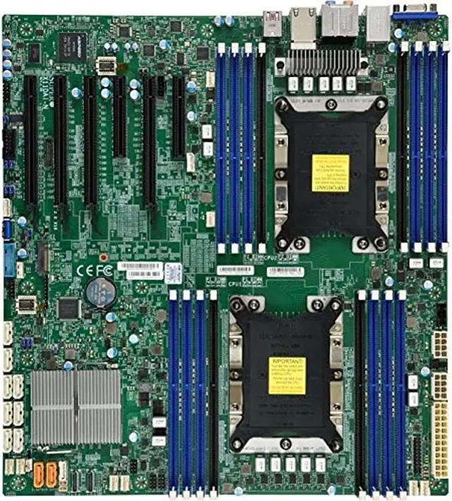 Alt view image 5 of 9 - Supermicro Motherboard MBD-X11DAI-N-O Xeon Dual Socket S3647 C621 Max.2TB PCI Express EATX (MBD-X11DAI-N-O)