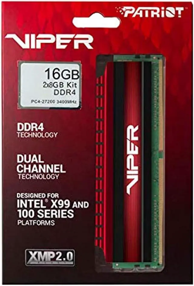Alt view image 12 of 20 - Patriot Viper 4 32GB (2 x 16GB) DDR4 3200 (PC4 25600) Desktop Memory Model PV432G320C6K