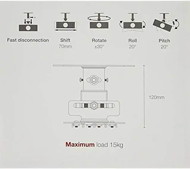 Alt view image 15 of 17 - Optoma OCM818W-RU Ceiling Mount for Projector