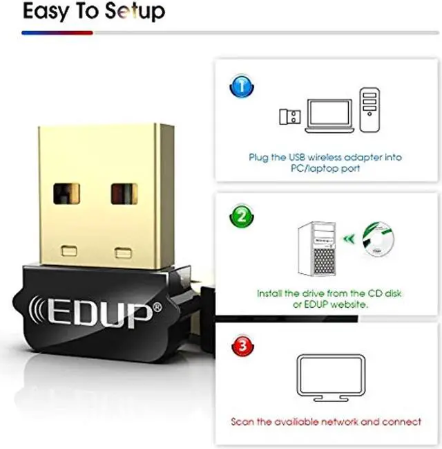 Alt view image 11 of 13 - Mini USB WiFi Adapter 650Mbps Wireless Network Adapter for Desktop PC Laptop MacBook, WiFi Dongle Nano Size Portable Lanyard Design Compatible with Windows 10/7/8/8.1/XP/Vista Mac OS X 10.6-10.15.3