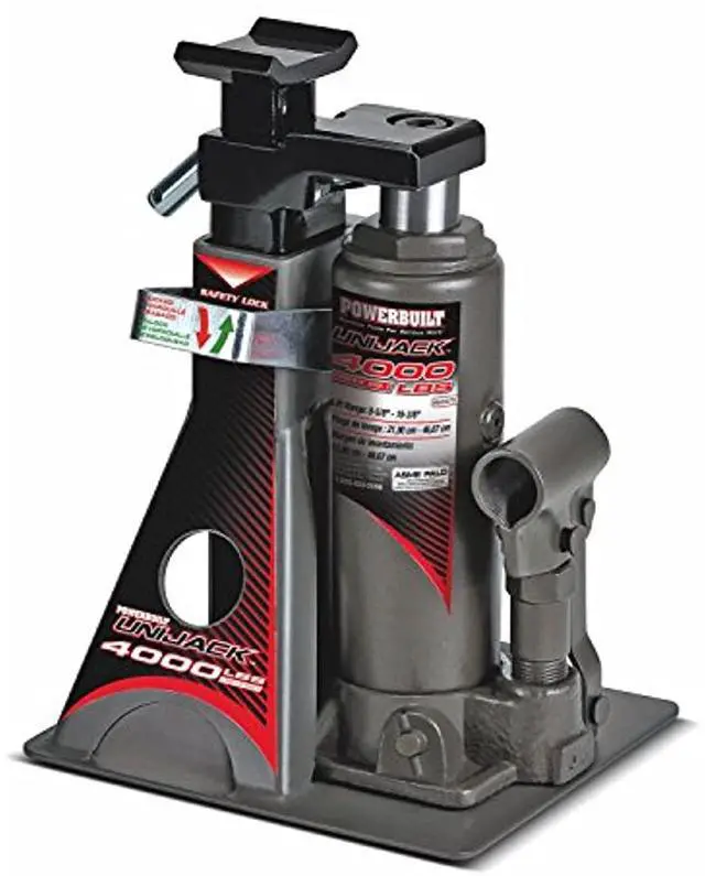Alt view image 13 of 20 - Powerbuilt 2 Ton Pound Unijack Bottle Jack and Jackstand in One - 620470