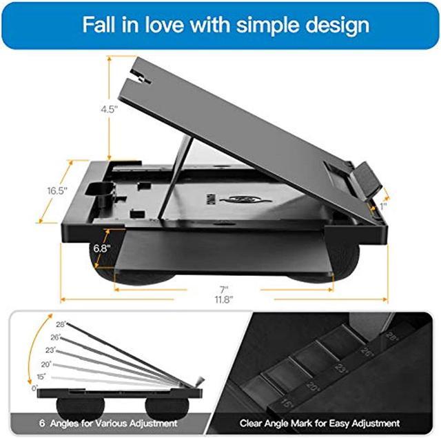 HUANUO RNAB07CY1LY89 adjustable lap desk - with 8 adjustable angles & dual  cushions laptop stand for car laptop desk, work table, lap writing boar