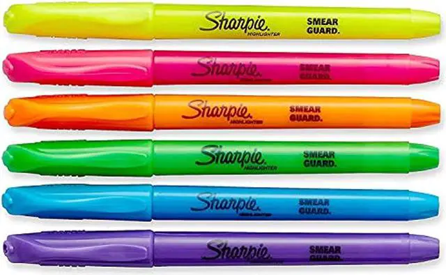 Alt view image 9 of 20 - Sharpie Accent Pocket Style Highlighter Chisel Tip Assorted Ink 12 per Set 27145