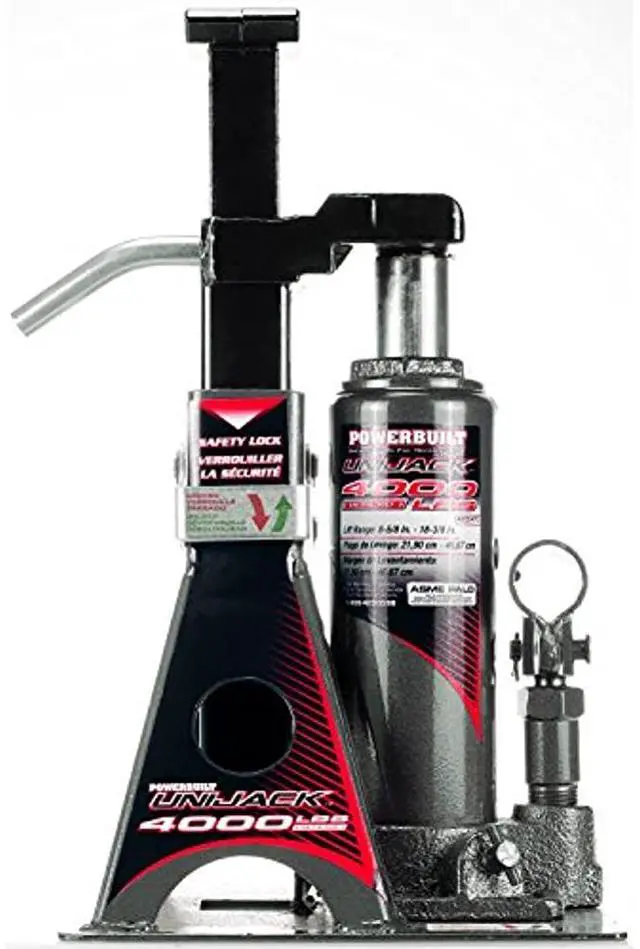 Alt view image 14 of 20 - Powerbuilt 2 Ton Pound Unijack Bottle Jack and Jackstand in One - 620470