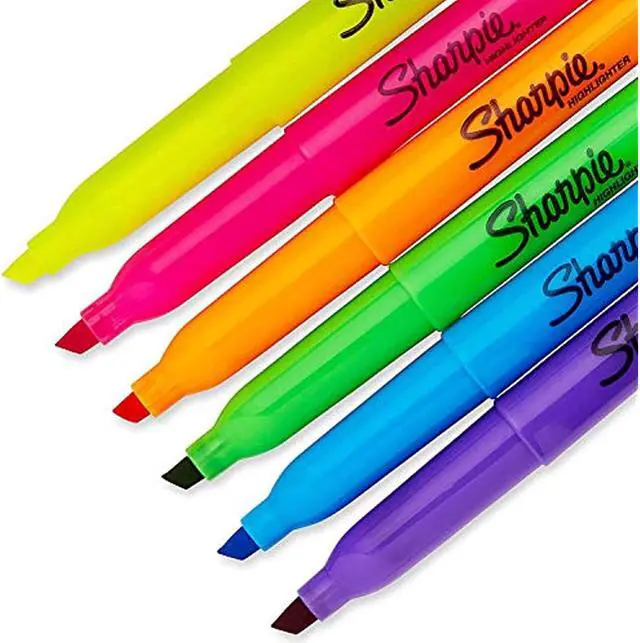 Alt view image 10 of 20 - Sharpie Accent Pocket Style Highlighter Chisel Tip Assorted Ink 12 per Set 27145